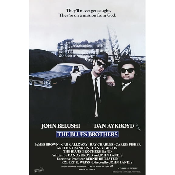 The Blues Brothers - Movie Poster (Regular Style - Aykroyd & Belushi) (24 X 36")