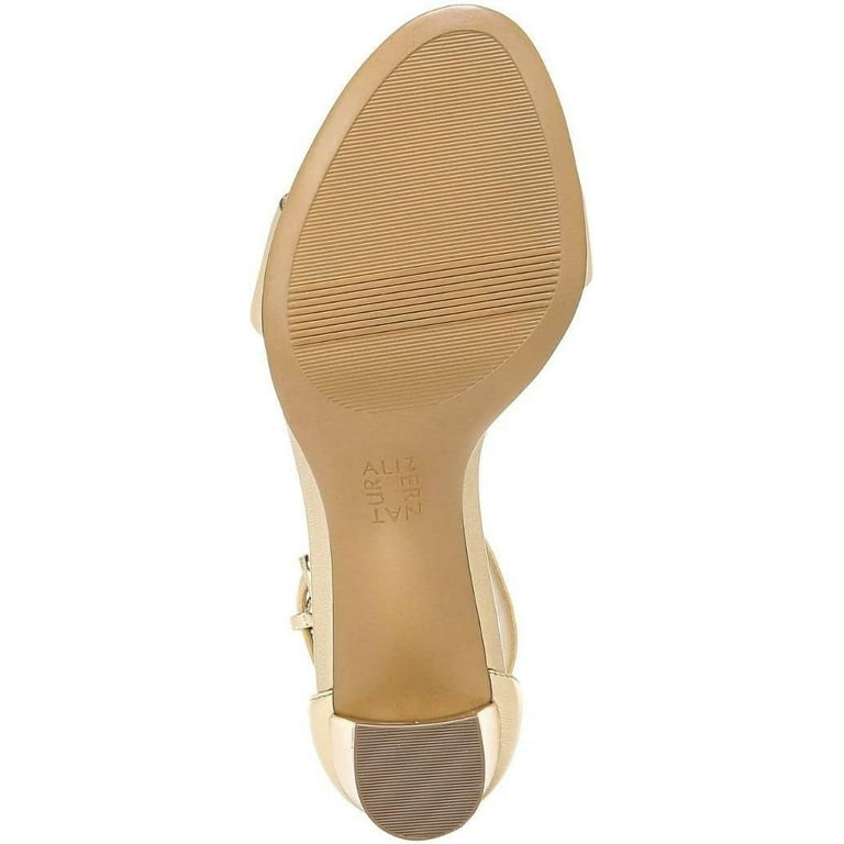naturalizer women's vera ankle strap block heel dress sandal Wide Width Glow | | Warm White | Size 9.5 N5 Contour+ technology Naturalizer Vera Ankle Strap Block
