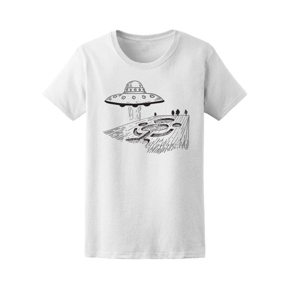 Hand Drawn Ufo Icon Tee Men's -Image by Shutterstock
