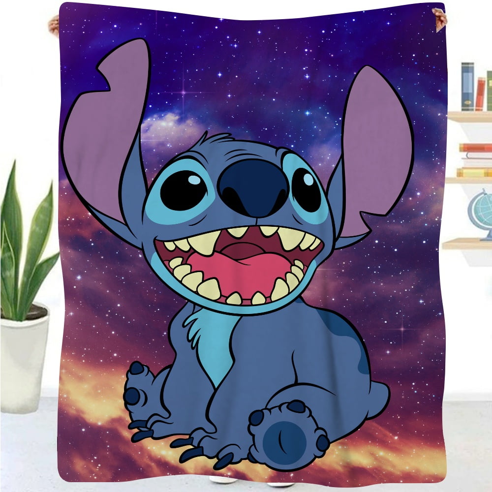 Lilo and Stitch Blankets Cute Lightweight Blanket for Father Mom 59x79inch 150x200cm