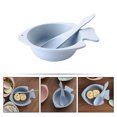 thumbnail image 2 of 1 Set Unbreakable Cereal Bowl Wheat Straw Bowl Fish Shaped Bowl with Spoon, 2 of 7