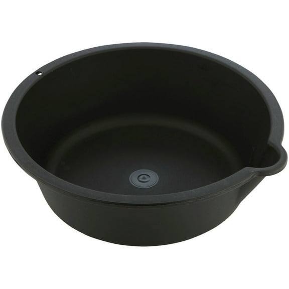 2PACK Custom Accessories 6 Qt Black Polyethylene Oil Drain Pan