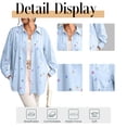 thumbnail image 5 of Cuteduck Women's Plus Size Bow Print Oversized Boyfriend Shirt Fall Spring Long Sleeve Turn-Down Collar Casual Button Down Blouse 1X-4X, 5 of 9