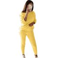 thumbnail image 5 of Buigttklop Pants for Women,Womens Solid Color Off Shoulder Long Sleeve Cable Knitted Warm Two-Piece Long Pants Sweater Suit Set, 5 of 6
