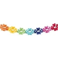 thumbnail image 3 of Ruffled Rainbow Tissue Garland Party Banner, 10' by Way to Celebrate, 3 of 6