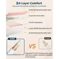 thumbnail image 5 of Heated Comforter Blanket Queen Size with Wireless LCD Controller, Fast Heating Electric Quilt, 6 Heat Levels & 10H Time Settings, Pink Queen 90" x 90", 5 of 8