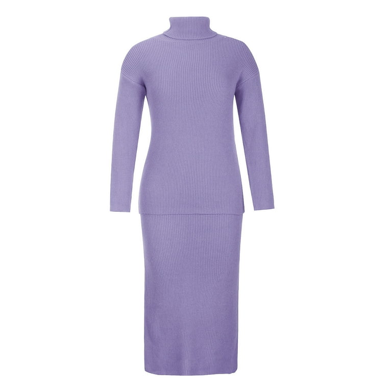Casual Solid Solid Color Turtleneck Wrapped Skirt Dresses Casual Solid Solid Color Turtleneck Wrapped Skirt Dresses