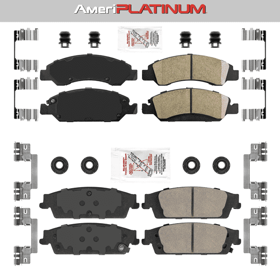 Ceramic Front Rear Brake Pads FOR 2015-2020 CADILLAC ESCALADE & ESCALADE ESV