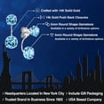 thumbnail image 2 of Gem Stone King 14K White Gold Swiss Blue Topaz Stud Earrings for Women | 3.30 Cttw | Gemstone November Birthstone | Round 6MM, 2 of 6