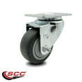 thumbnail image 2 of 3.5 Inch Thermoplastic Rubber Wheel Swivel Top Plate Caster Service Caster Brand, 2 of 2