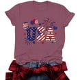 thumbnail image 6 of Mifsaly Independence Day Shirt Women Crewneck Short Sleeve Tops Summer Casual Usa Patriotic Graphic Cotton T Shirts Lightweight Breathable Daily Wear Fashion Tees M, 6 of 6
