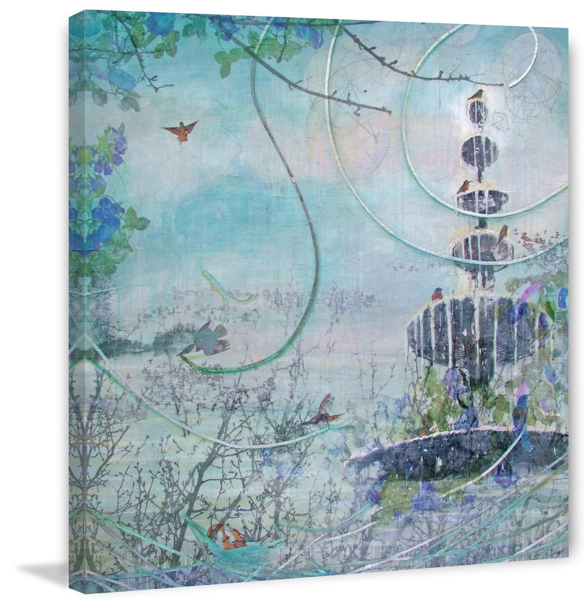 Marmont Hill "Drowning Fountain" by Tracy Silva Barbosa Painting Print on Canvas