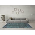 thumbnail image 3 of Ahgly Company Indoor Rectangle Abstract Light Blue Modern Area Rugs, 5' x 7', 3 of 4