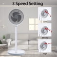 thumbnail image 5 of Ventilador de pie Simple Deluxe de 7 pulgadas, 3 velocidades y 3 modos, temporizador de 15 horas, ventilador de circulación oscilante de 70°, con control remoto, ventilador de circulación de aire para, 5 of 5