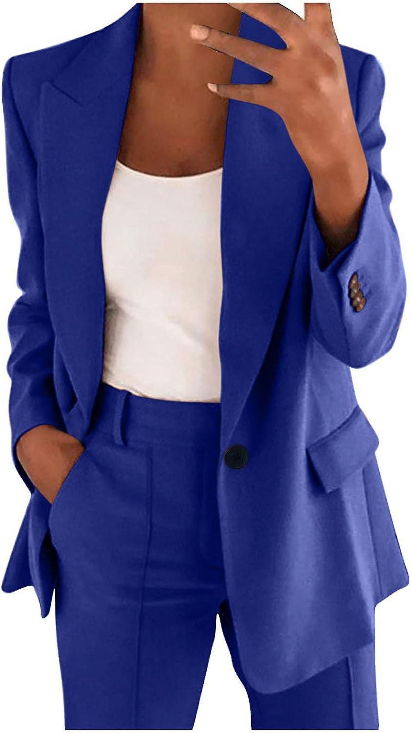 Ensemble 2 Pièces Femme - Blazer Sans Manches Et Pantalon Large - Tenue Décontractée Élégante - 6
