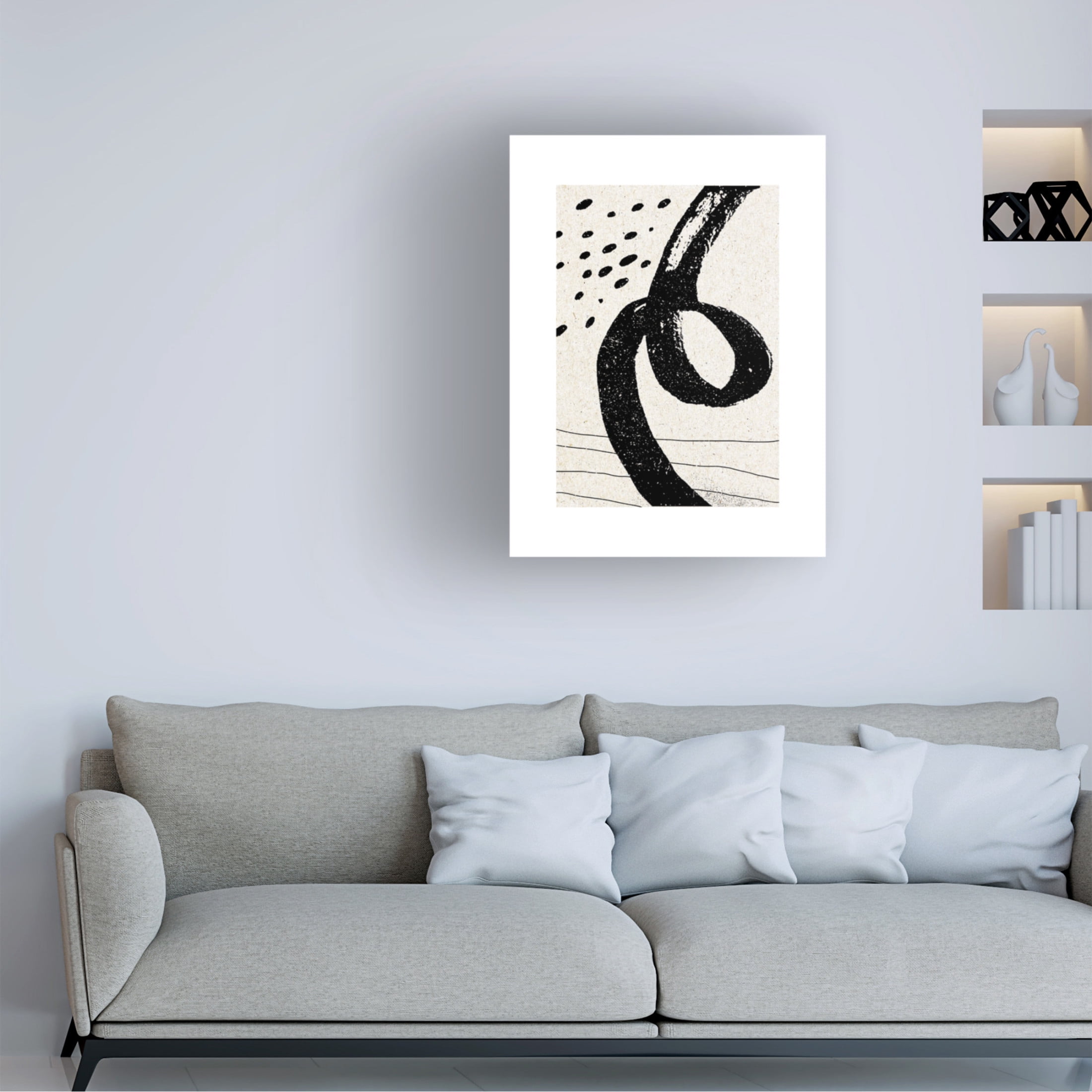 Trademark Fine Art Aylin Demir Minimal Ink Spiral Canvas Wall Art