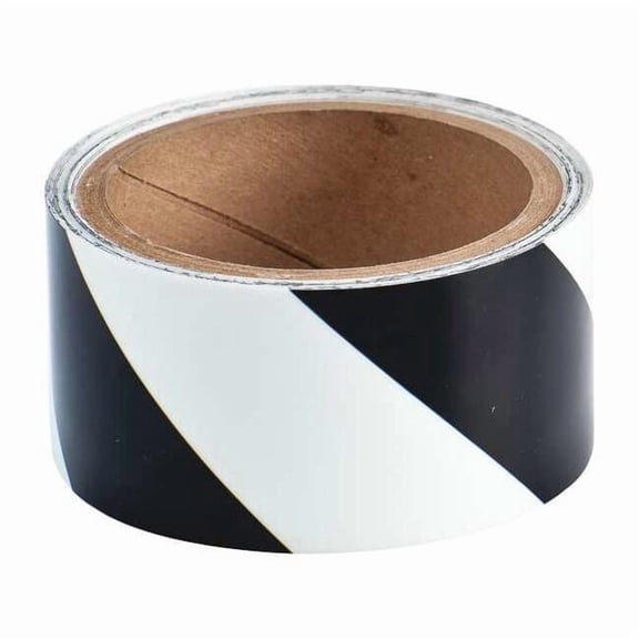 Floor Marking Tape, Polyester, No Legend, Black, 2 in W., 8 mil Thickness 76430