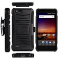 thumbnail image 3 of Kaleidio Case For ZTE Tempo X N9137 / Blade Vantage Z839 [Dual Form] Rugged Holster [Belt Clip][Shock Absorption] Dual Layer Hybrid [Kickstand] Armor Cover w/ Overbrawn Prying Tool [Black/Pink], 3 of 5