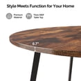 thumbnail image 6 of Ktaxon Modern Round Dining Table for 2~4, Simplistic 35.5" Kitchen Breakfast Table, Multifunctional Use Table for Small Space, Brown, 6 of 9