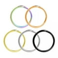 thumbnail image 3 of K-KED 10pcs Nose Ring Hoop Ear Ring Helix Tragus Septum Clicker Surgical Steel Ring -18G 8mm-Silver, 3 of 6