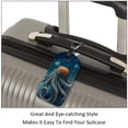 thumbnail image 3 of Square 2Pack PU Leather Octopus Cruise Luggage Tag with Privacy Cover and Name ID Tag for Travel Handbags Backpacks Luggage Tags, 3 of 6