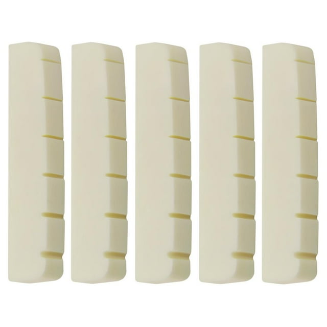 5x Buffalo Saddle Bridge Groove Bridge Set para Clásicas, Accesorios de Guitarra Folk / Acústica Yuyangstore Tuerca de hueso de guitarra eléctrica
