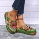 thumbnail image 5 of Amzcrzy Zapatos de mujer,Zapatos de mujer,Zapatillas de mujer, Sandalias de cuña vintage con costuras florales dimensionales retro para mujer Sandalias Mujer Zapatillas De Casa, 5 of 9