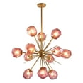 thumbnail image 2 of Longree Modern 12-Light Nordic Blown Glass and Metal Sputnik Chandelier, 2 of 11