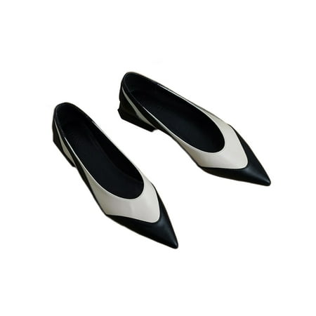 

Ritualay Women Comfort Pumps Lightweight Fashion Dress Shoe Work Formal Pointed Toe Black 4.5
