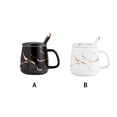 thumbnail image 4 of Billuyoard Taza de cerámica nórdica, tazas creativas de café, taza de lujo con asa, cuchara, tazas para restaurante, suministros para beber en el hogar, Juegos de servir café y té Tipo 2 Billuyoard HA080834-02, 4 of 6