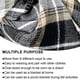 thumbnail image 4 of Bufanda de manta de invierno cálida y acogedora para mujer, elegante, suave, gruesa, a cuadros, bufandas gigantes, capa de chal, 4 of 7