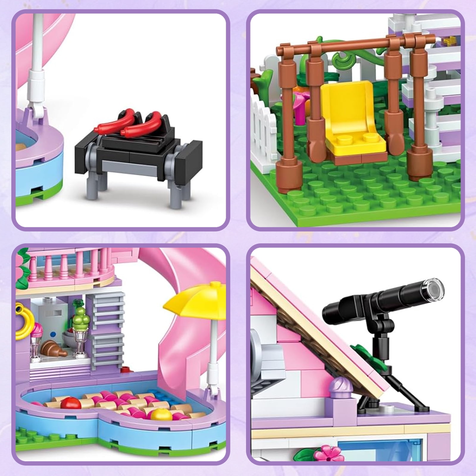 Friends Seaside Beach Villa Building Toy for Girls, Educational Construction Set for Kids Age 8-12