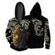 thumbnail image 4 of Sudadera con capucha con estampado de guerrero de tendencia de moda, sudadera con cremallera, informal y versátil, sudadera con capucha para hombre, sudaderas cómodas para hombre, sudadera con capucha, 4 of 5