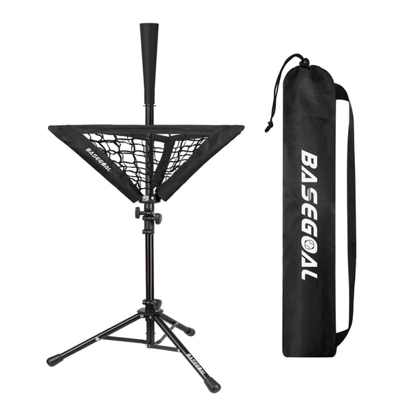 BaseGoal Tee de Bateo para Béisbol y Softball con Portabolas Removible