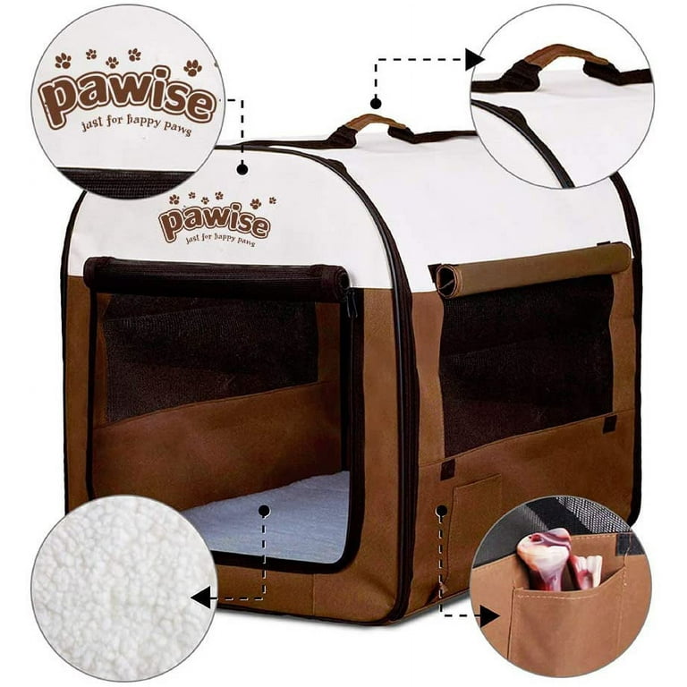 PAWISE Soft-Sided Dog Travel Crate, Large