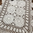 thumbnail image 5 of CHOK Rectangular Cotton Handwork Crochet Lace Table Runner Doilies for Coffee Table Dresser Scarf Centerpieces Décor 2PC, 5 of 5