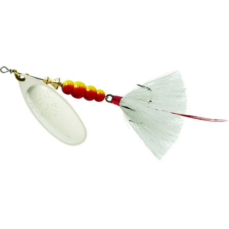 Mepps Dressed Aglia Treble Inline Spinner Silver White