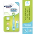 thumbnail image 1 of Máquina de afeitar Equate recargable 1 mango y 2 cartuchos, 1 of 4