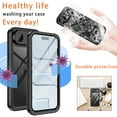thumbnail image 2 of Casetego For iPhone Air Case,IP68 Waterproof 16FT Underwater Military Dustproof Shockproof Rugged with Built-in Screen Protector Full Protect Phone Cover with Lanyard,Black, 2 of 9