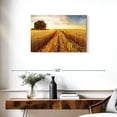 thumbnail image 3 of Elephant Stock Golden Wheat Fields Wall Art - Horizontal Canvas Wall Art - Living Room Wall Decor - Floral And Botanical Canvas - Gray And Blue Decor - 30" x 20", 3 of 8