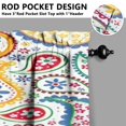 thumbnail image 3 of Paisley Design Kitchen Curtains - Vintage Tier Cafe Curtains for Bathroom Living RV Rod Pocket Window Drapes 36 Inch 2 Panels Set 28"x36" Window Treatment Tiers, 3 of 4