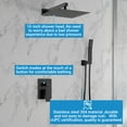 thumbnail image 4 of Bathroom Shower Faucet Set, 12 Inch Rainfall Shower Head With Handheld Combo, Wall Mounted Shower System Shower Fixtures With Pressure-Balanced Valve, Matte Black, 4 of 8