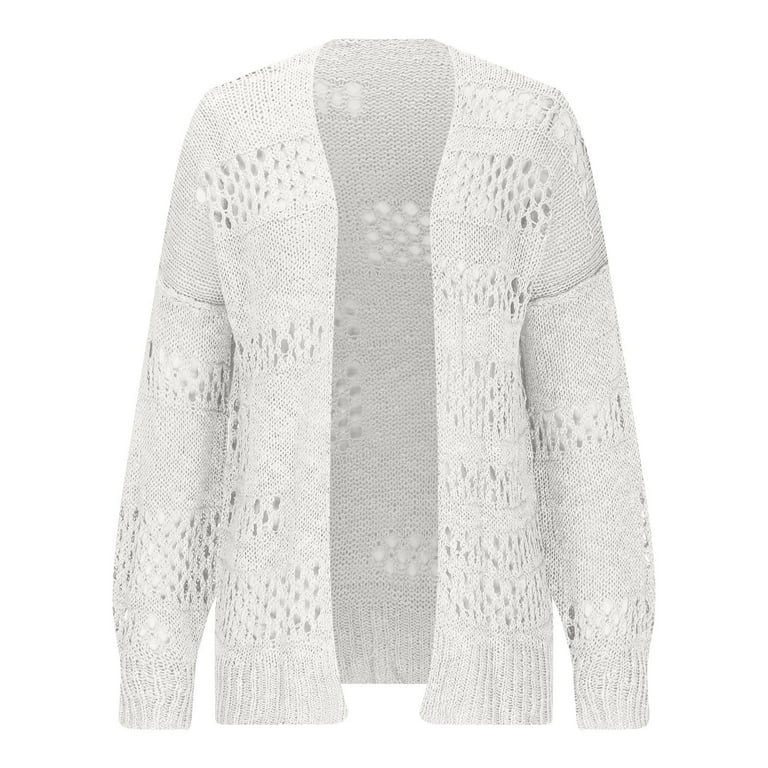Joau Lightweight Summer Cardigan for Women Casual Long Sleeve Open