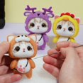 thumbnail image 2 of Wool Felt Cat Kits Unfinished Plush Doll Poking Music Toy Gift Non-finished Product Cute And Interesting Handmade Toys heqiyong LED, 2 of 2