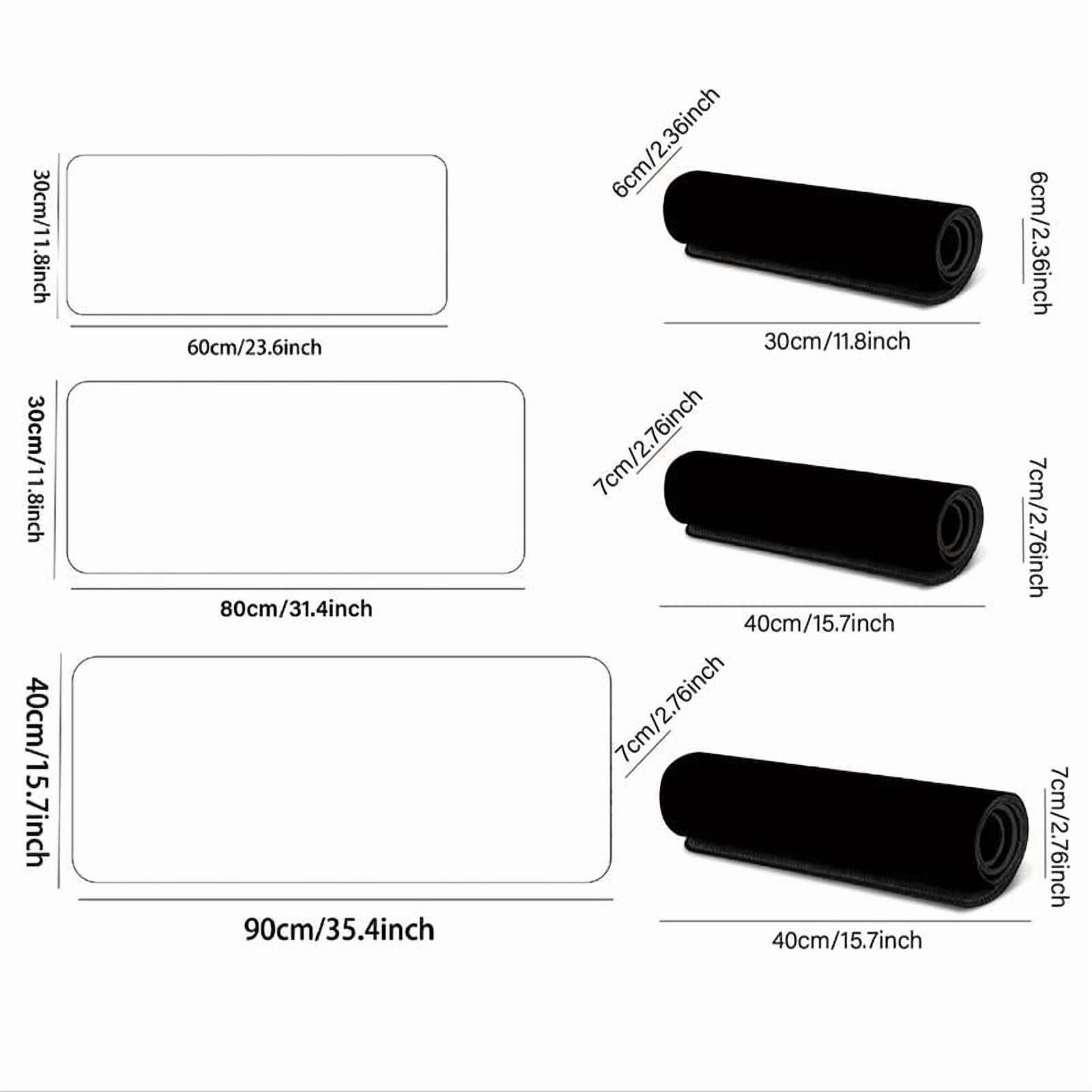 HELLOYOUNG 40x90cm Japanese Abstract Art Mouse Pad, Rectangular Gaming Mouse Mat, Non-Slip Rubber Base, Waterproof Surface for Office Home Desk, Premium Stitched Edges, Ideal Christmas Gift