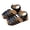 Black, variant on Girls Gladiator Sandals Open Toe Strappy Flats Fisherman Cross Strap Sandals Dress Shoes