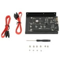 thumbnail image 1 of Adaptateur SATA 2 en 1 MSATA/M2 NGFF SSD vers Convertisseur SATA3 Double Port avec 3,5 Pouces Support de Disque Dur Accessoires Informatiques, 1 of 14