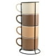 thumbnail image 3 of Juego 4 Tazas Apilables de Porcelana, Capacidad 360 ml con Estante Negro, Set de 4 Tazas en Tonos Tierra, Ideal para Café, Cacao, Leche y Té con Caja de Regalo, 3 of 14