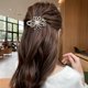 thumbnail image 3 of 2PCS Pearl Gold Duckbill Pinzas para el cabello Bowknot Flower Metal Hair Barrettes Sparkly Rhinestone Cola de caballo Accesorios para el cabello Tocados para mujeres niñas LingWen 9024715145895, 3 of 4