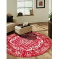 thumbnail image 4 of Unique Loom Richmond Collection Area Rug - Medallion (5' 3" Round Red/Ivory), 4 of 6